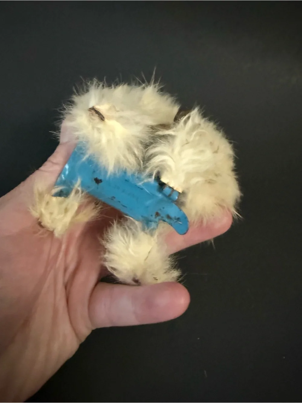 Antique Wind-up Real Fur Bunny Toy